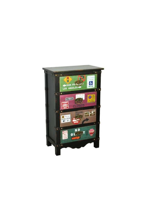 alacakolsam Çekmeceli El Boyaması Şifonyer