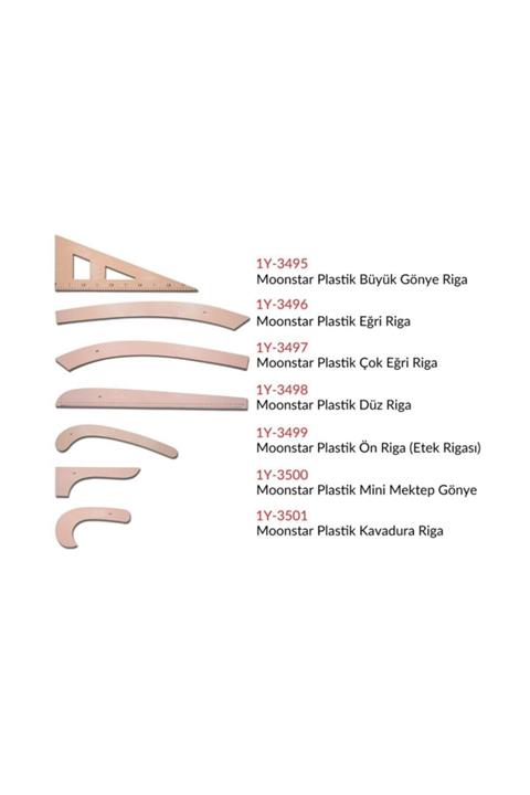 Moonstar Taba Plastik Riga Cetvel Takım (7 Parça)