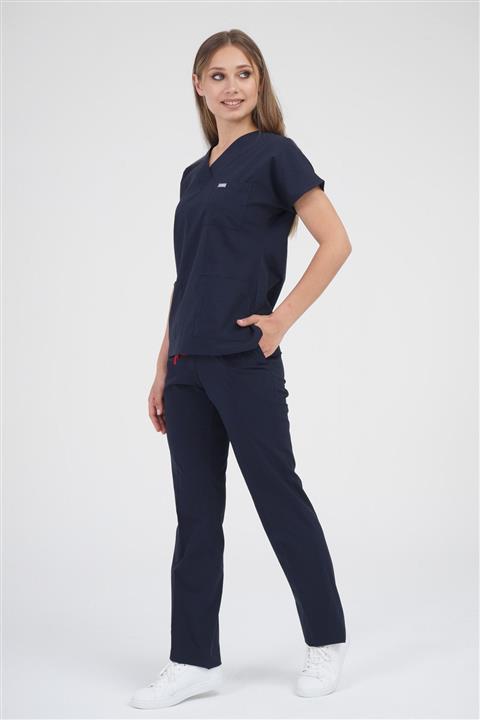 Fobs Medical Wear Lycra Linda Lacivert Kadın Likralı Üniforma Takımı