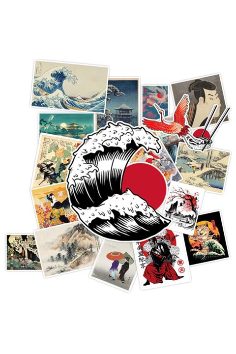 ZipZap Japan Art Sticker Paketi 20 Adet Sticker