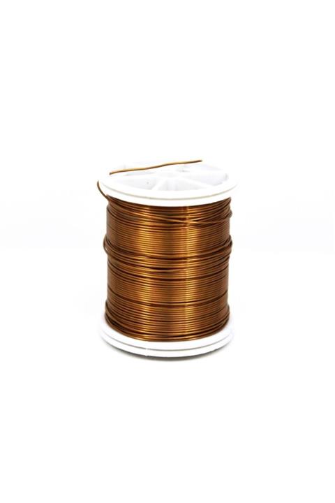 YF STORE 0.80 Mm Açık Kahve Renk Bakır Tel, Bakır Çiçek Teli, Filografi Teli (8-9 Mt Arasında)