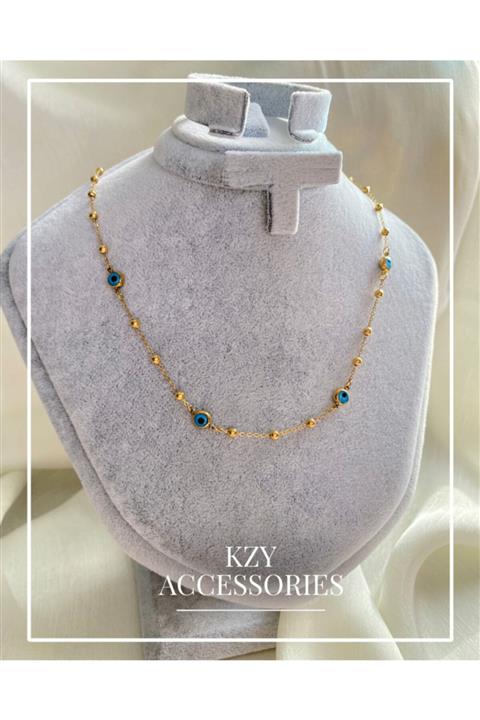 KZY ACCESSORIES Dorika Nazar Boncuğu Detaylı Kolye