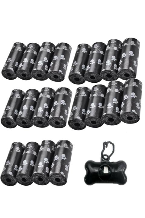 Kyrotech Köpek Kaka Poşeti Çantalı 24'lü Set Kedi Dışkı Torbası (360 Adet)