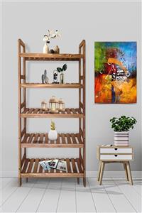 Tedarikcenter Ahşap Çok Amaçlı Mutfak ,Banyo Dolabı 144x68x30 Cm  5 Raflı
