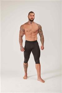 Muscle Station Musclestation Toughman Erkek Siyah Antreman Knee Tayt