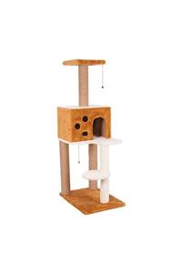 Cathause Cat Hause Kedi Tırmalama Platformlu S9 Kahverengi 124 Cm