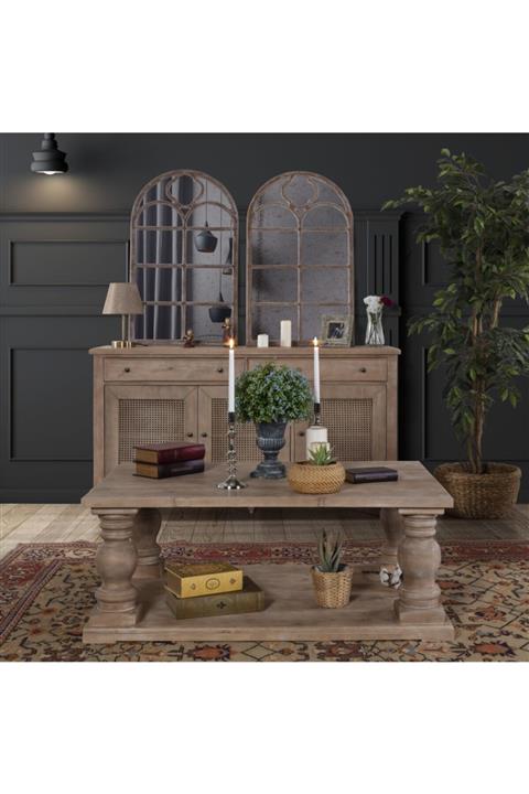 Woodenbend Orlando Eskitme Masif Orta Sehpa