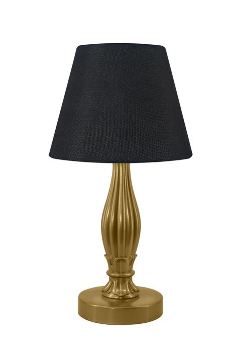 avimonaydınlatma Enkel Siyah Masa Lambası Komodin Abajur-altın Metal Gövde