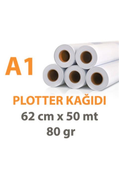 yamanticaret Rulo Resim Kağıdı Plotter 62 Cm Genişlik 50 Metre Uzunluk 80gr (A1)