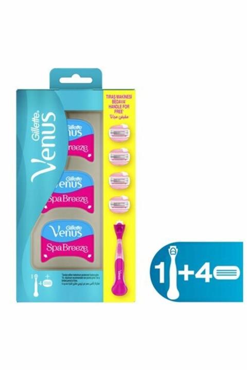 Gillette Venus Venüs Comfortglide Spa Breeze Kadın Tıraş Makinesi + 4 Yedek Tıraş Bıçağı