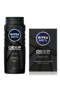 Nivea Men Deep Dimension Duş Jeli 500 Ml+ Deep Dimension Tıraş Losyonu 100 Ml