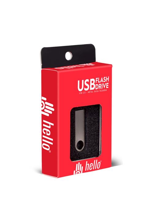 HELLO 64 Gb Metal Usb Flash Bellek Metal Kutulu