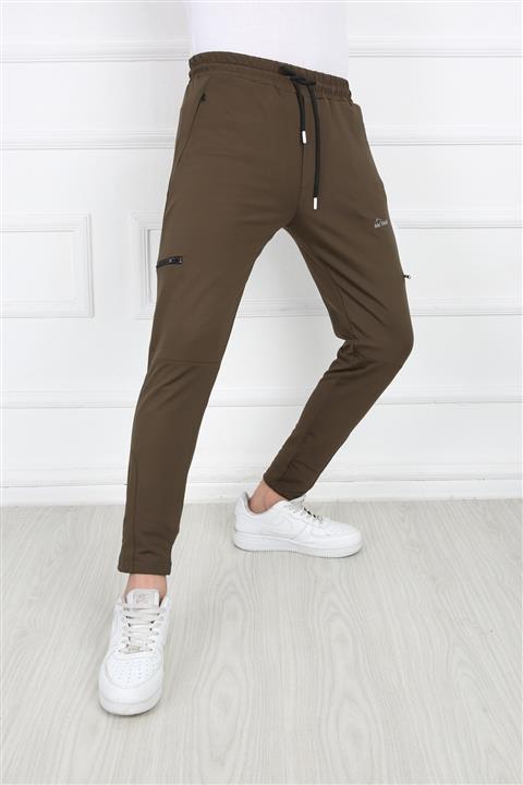 Man’s Line Erkek Haki Dalgıç Kumaş 2 Komando Cepli Eşofman Altı