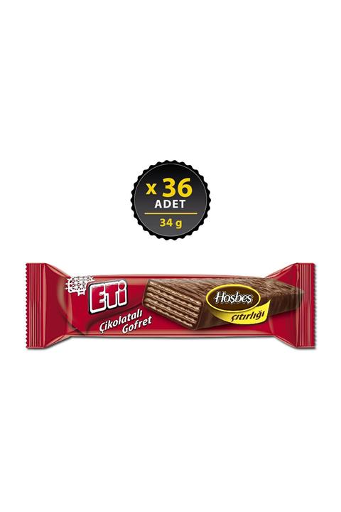 Eti Çikolatalı Gofret 34 g x 36 Adet