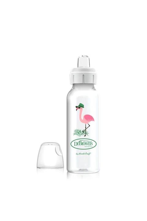 Dr Browns Pp Dar Ağız Sippy Biberon Bardak Flamingo Tekli Paket 8 Oz 250 ml