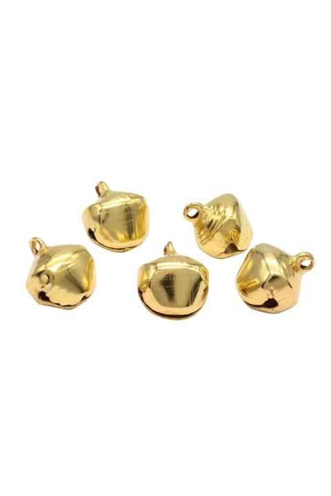 Hedef Bijuteri 25 Adet 10mm Gold Renk Kulplu Zil,çan,çıngırak,metal Amigurumi Zili,takı Aksesuar Yapımı