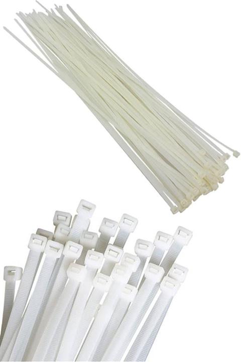 AKSUFEZ Plastik Beyaz Cırt Kelepçe 4.8 X 250 Mm 100 Lü Tnr-0330