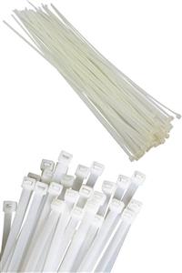 AKSUFEZ Plastik Beyaz Cırt Kelepçe 4.8 X 250 Mm 100 Lü Tnr-0330