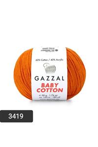 Gazzal Baby Cotton Amigurumi Ipi 50 Gr Punch Ipi El Örgü Ipi 3419 Pamuk+akrilik Örgü Ipi