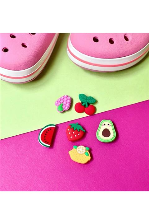 Gift Moda Crocs Jibbitz Terlik Süsü 6'lı Meyve Serisi