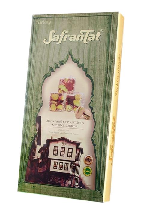 SAFRANTAT Antep Fıstıklı Çifte Kavrulmuş Türk Lokumu 480 Gr