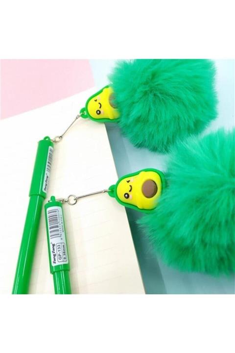 HabuShop Ponponlu Jel Kalem Avokado