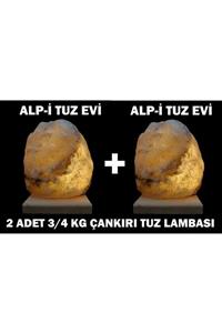 ALPİ TUZ EVİ 2 Adet 3/4 Kg Çankırı Tuz Lamba