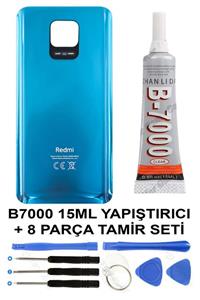 Ceykergsm Xiaomi Redmi Note 9 Pro/note 9s Arka Cam Kapak Batarya Pil Kapağı + Yapıştırıcı +tamir Seti Mavi