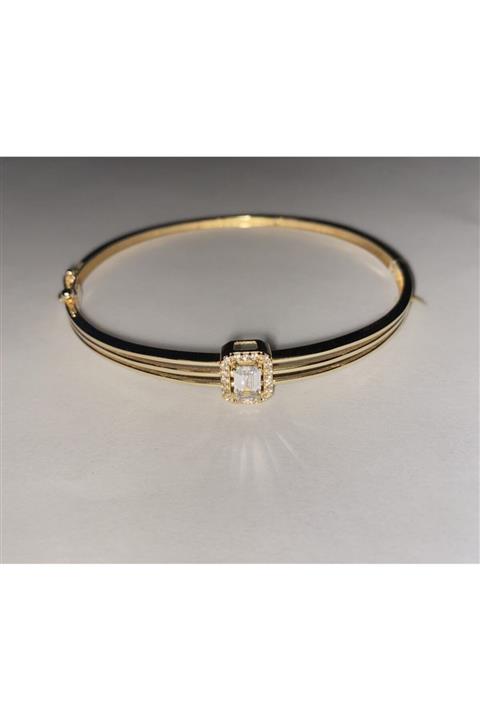 ÇGK KUYUMCULUK Kadın Baget Taşlı Altın Kelepçe K0006