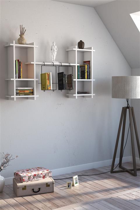DECORMET Halter Kitaplık Raf Seti