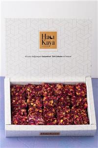 hacı kaya butik helvacısı Gül Yapraklı Fıstıklı Lokum (500gr)