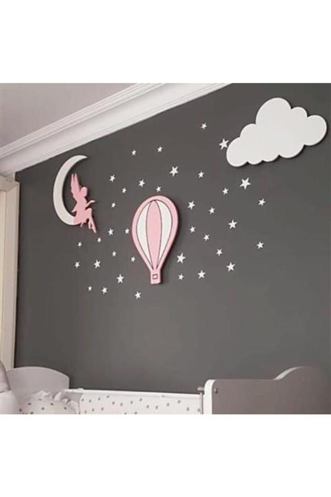 Işıklıtoplardükkanı Çocuk Odası 1 Peri Kızı 1 Balon 1 Bulut Aydınlatma
