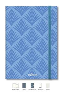 Le Color Art Deco Çizgili Defter Mavi