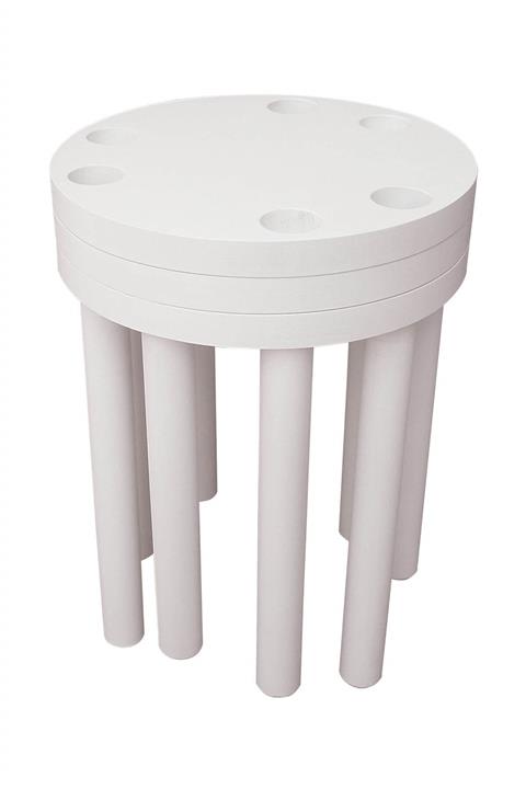 Ron Tri-o Tabure & Sehpa - Beyaz