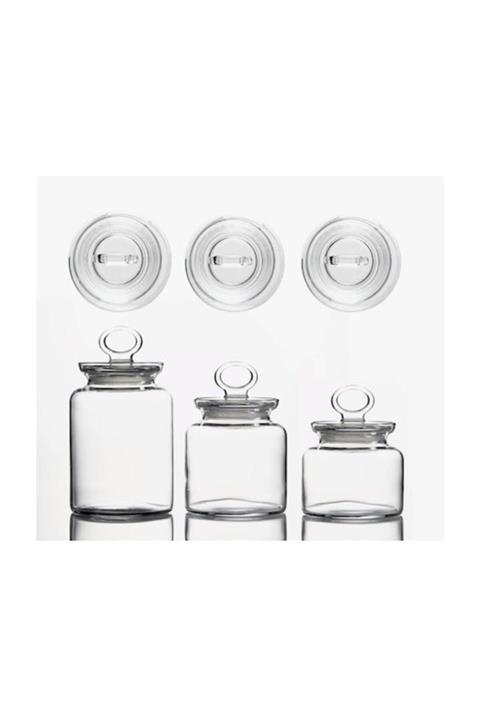 Paşabahçe Kitchen Cam Vakum Kapaklı Kavanoz 3 Lü Set