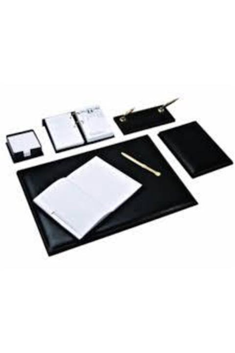 Brons 7 Parça Masaüstü Sümen Seti Siyah