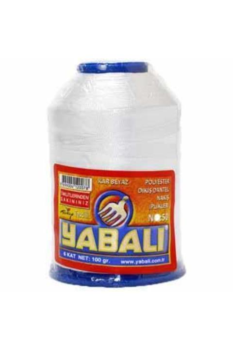 Yabalı Polyester Dantel Ipliği 100 Gr Kar Beyaz No: 50