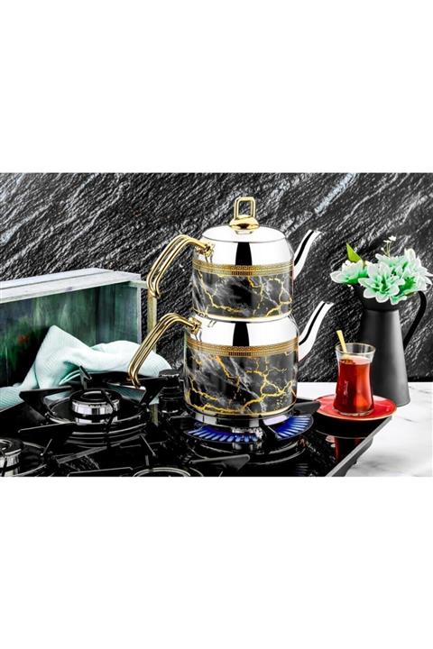 ÖZLİFE Işıl Model Mini Boy Çaydanlık 4 Parça Çaydanlık Takımı