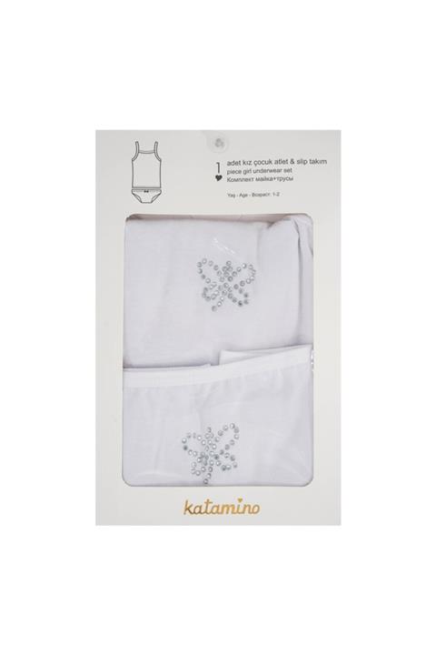 Katamino Kelebiye Kız Atlet Slip Takım