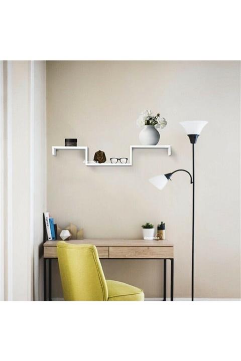 GörSeç Beyaz Mutfak Duvar Raf Seti Duvara Monte 30-45-60 cm Derinlik 15 cm  3'lü