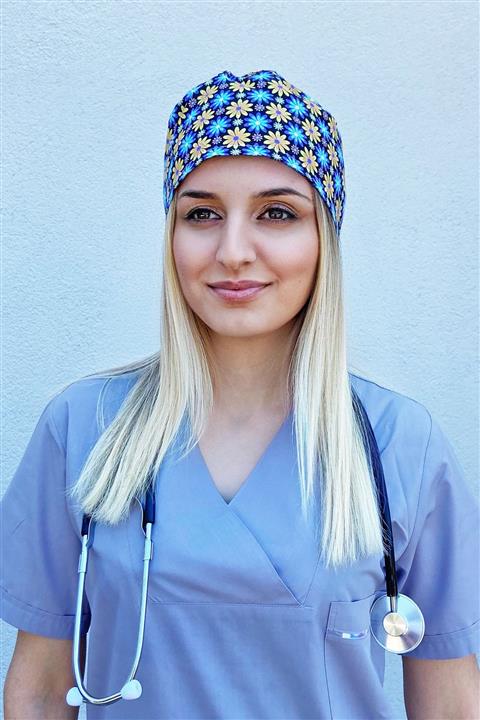 CANDAŞ UNİFORM Çiçek Detaylı Cerrahi Bone
