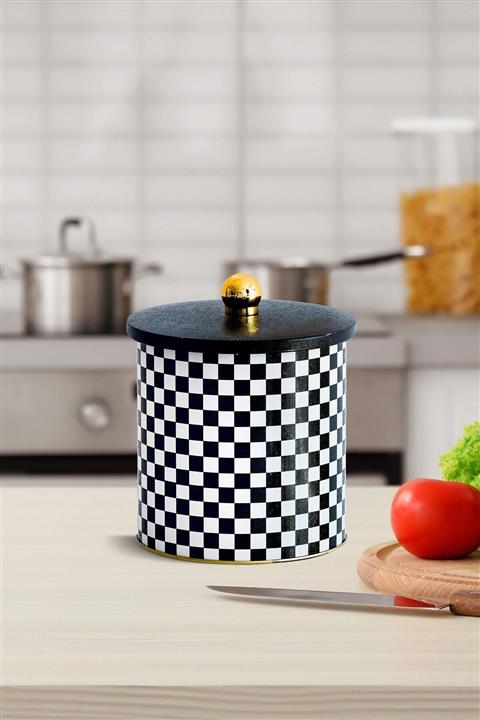 EVLE Topuz Kulplu Metal Yuvarlak Kutu Ø140x150 mm 2.4 lt