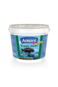 AMORE Elite Series Veggie Chips 2400g Green Algae Immune Protect Omega-3 Pro Crisps Kova Balık Yemi