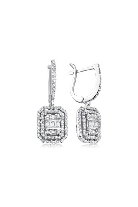 Yetkin Diamond 0.84 Karat Pırlanta Baget Küpe