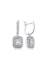 Yetkin Diamond 0.84 Karat Pırlanta Baget Küpe