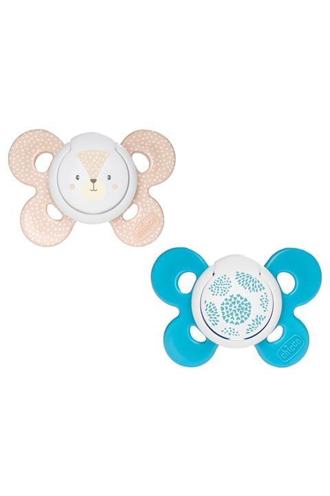 Chicco 2li Silikon Emzik 6-16 Ay Turkuaz