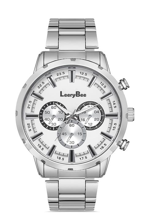Leerybee Gümüş Renk Erkek Kol Saati