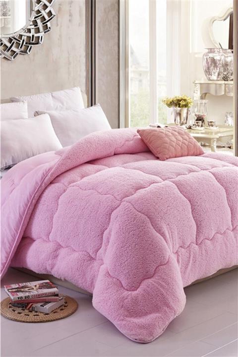 Adelya Tek Kişilik 57 Tel Ranfors Pamuk Silikon Yorgan Pembe