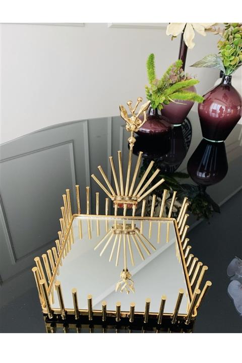 CAŞ DEKORASYON Dekoratif Aynalı Kare Peçetelik