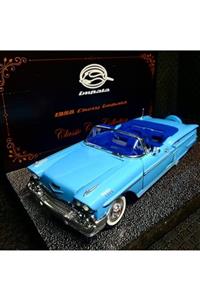 Depo Çarşı 1958 Chevy Impala Sergileme Standı Ile Birlikte Diecast Model Metal Araba